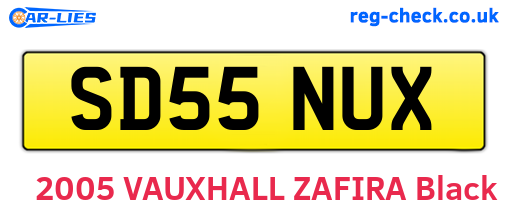 SD55NUX are the vehicle registration plates.