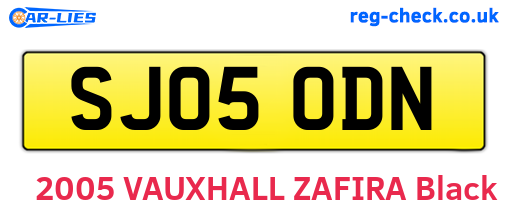 SJ05ODN are the vehicle registration plates.