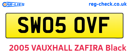 SW05OVF are the vehicle registration plates.