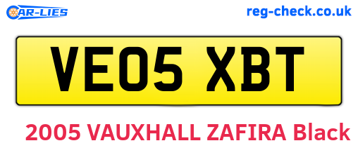 VE05XBT are the vehicle registration plates.