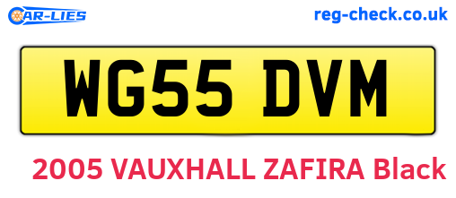 WG55DVM are the vehicle registration plates.