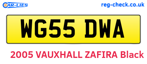 WG55DWA are the vehicle registration plates.