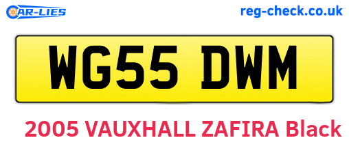 WG55DWM are the vehicle registration plates.