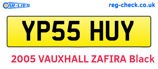 YP55HUY are the vehicle registration plates.