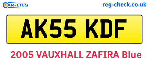 AK55KDF are the vehicle registration plates.