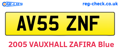 AV55ZNF are the vehicle registration plates.