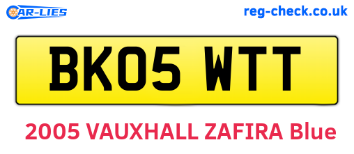 BK05WTT are the vehicle registration plates.
