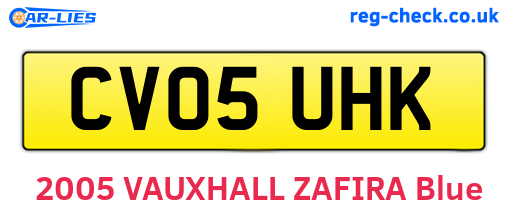 CV05UHK are the vehicle registration plates.