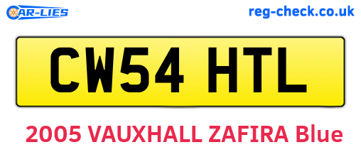 CW54HTL are the vehicle registration plates.
