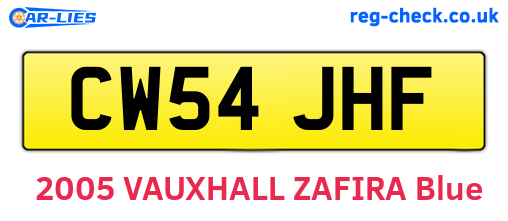 CW54JHF are the vehicle registration plates.