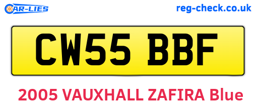 CW55BBF are the vehicle registration plates.