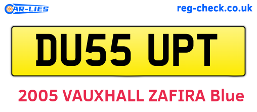 DU55UPT are the vehicle registration plates.