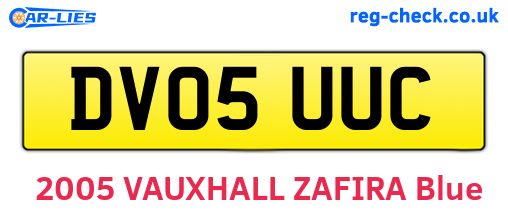 DV05UUC are the vehicle registration plates.
