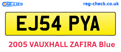 EJ54PYA are the vehicle registration plates.