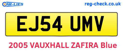 EJ54UMV are the vehicle registration plates.
