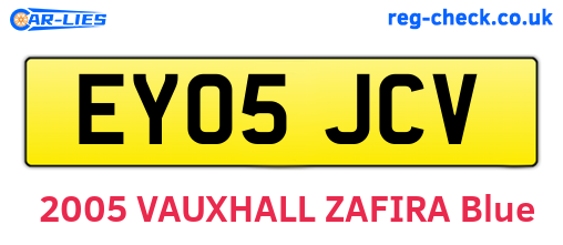 EY05JCV are the vehicle registration plates.