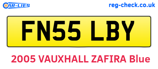 FN55LBY are the vehicle registration plates.