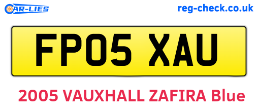 FP05XAU are the vehicle registration plates.
