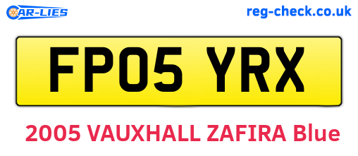 FP05YRX are the vehicle registration plates.
