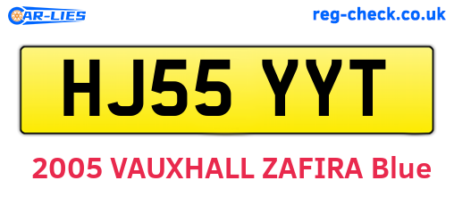 HJ55YYT are the vehicle registration plates.