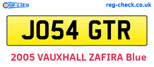 JO54GTR are the vehicle registration plates.