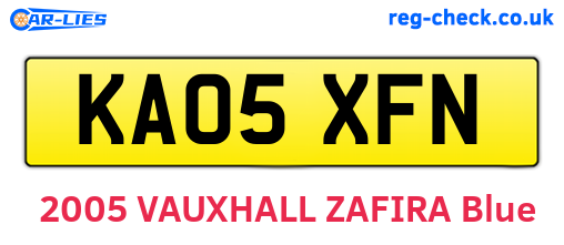 KA05XFN are the vehicle registration plates.