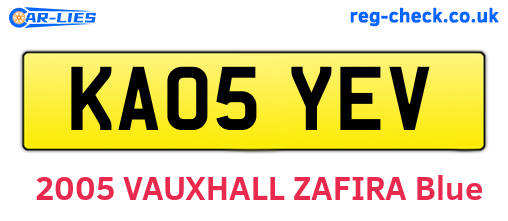 KA05YEV are the vehicle registration plates.