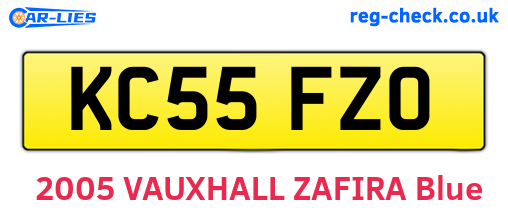 KC55FZO are the vehicle registration plates.