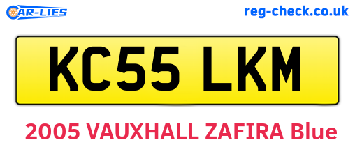 KC55LKM are the vehicle registration plates.