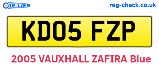 KD05FZP are the vehicle registration plates.