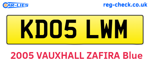 KD05LWM are the vehicle registration plates.