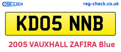 KD05NNB are the vehicle registration plates.
