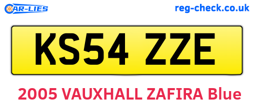 KS54ZZE are the vehicle registration plates.