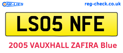 LS05NFE are the vehicle registration plates.