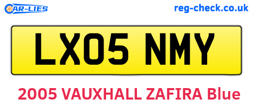 LX05NMY are the vehicle registration plates.