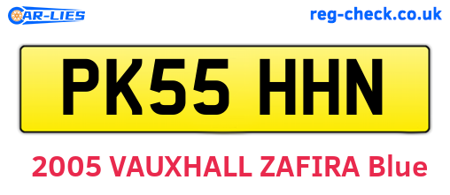 PK55HHN are the vehicle registration plates.