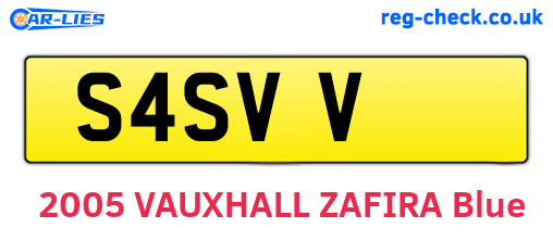 S4SVV are the vehicle registration plates.