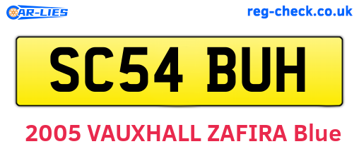 SC54BUH are the vehicle registration plates.