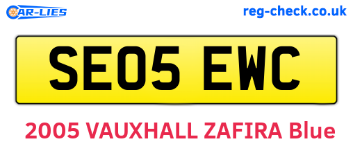 SE05EWC are the vehicle registration plates.