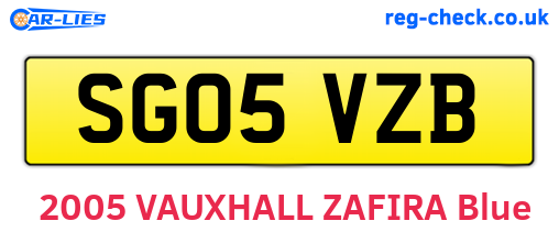 SG05VZB are the vehicle registration plates.