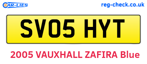 SV05HYT are the vehicle registration plates.