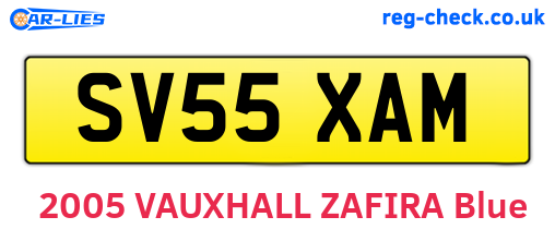 SV55XAM are the vehicle registration plates.