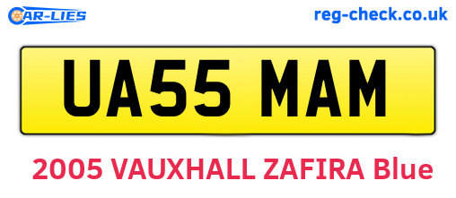 UA55MAM are the vehicle registration plates.