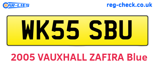 WK55SBU are the vehicle registration plates.