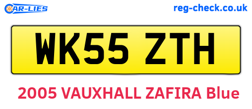 WK55ZTH are the vehicle registration plates.