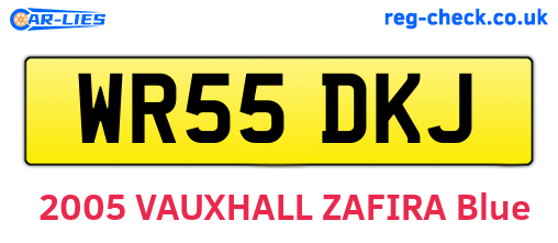 WR55DKJ are the vehicle registration plates.