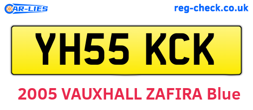 YH55KCK are the vehicle registration plates.