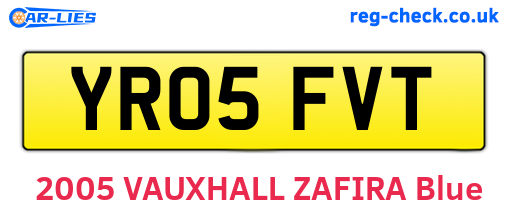 YR05FVT are the vehicle registration plates.