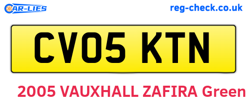 CV05KTN are the vehicle registration plates.