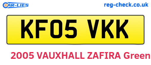 KF05VKK are the vehicle registration plates.